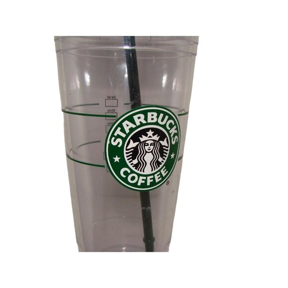 Starbucks Acrylic Cold Cup Clear Tumbler Screw Top Lid With Straw Add Ons 20 oz - Picture 3 of 9